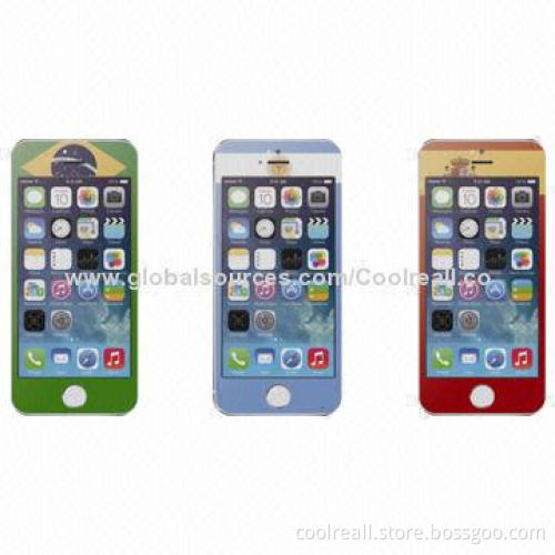 2014 Fifa color tempered glass mobile phone screen protector for i5 5S 5C w/9H 2.5D 0.33mm thickness